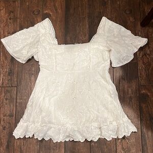 Elegant White Lace Blouse